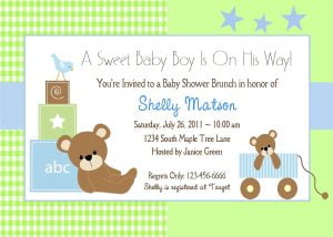 Brown Bear Baby Shower Invitation Templates
