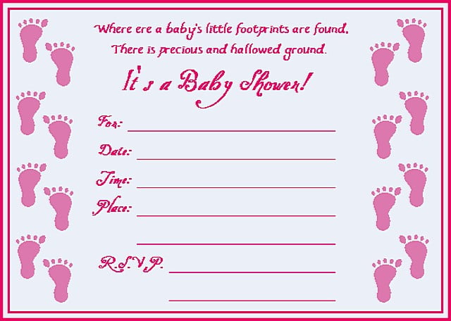 Free Printable Pink Baby Shower Invitations