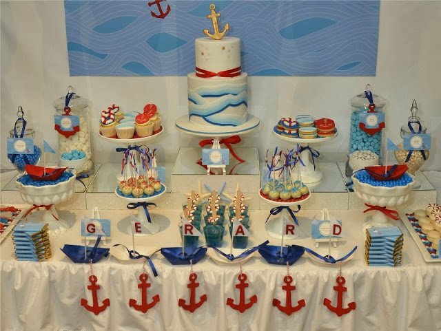 nautical baby shower decorations