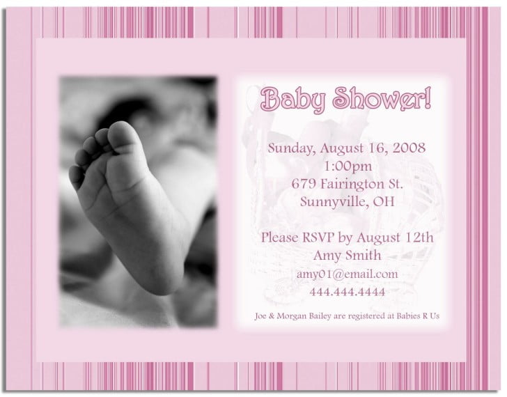 Baby Shower Invitation Templates With Photos