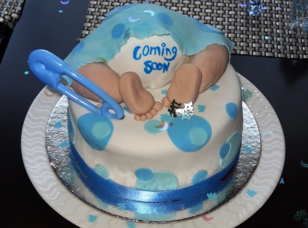 Blue And White Boys Baby Shower Cakes Ideas