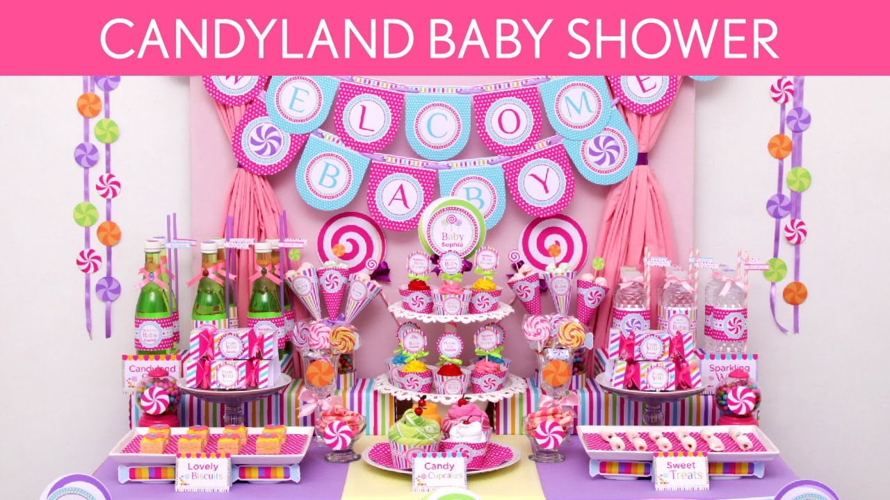 Candyland Baby Shower Candy Bar Decoration For Girls