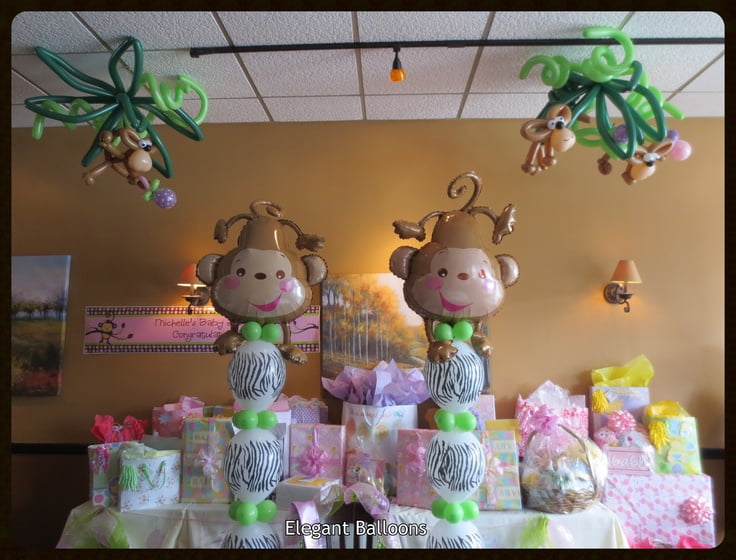 Elegant Balloons For Monkey Themed Baby Shower decoration