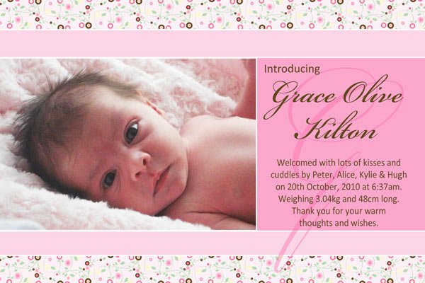 Thank You Note Template Baby Shower