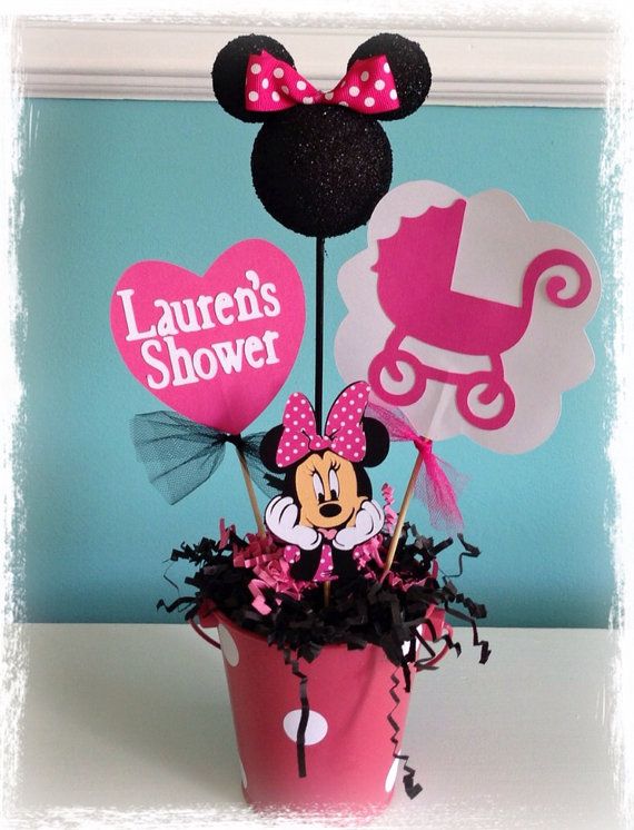 minnie mouse baby shower centerpieces