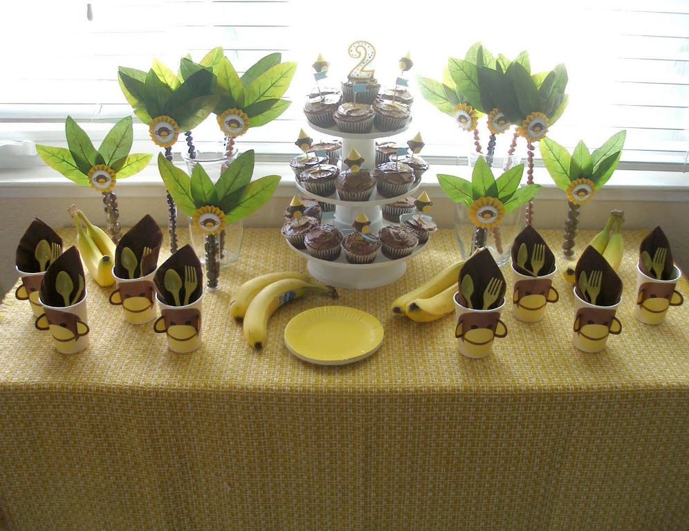 Monkey Centerpieces At Baby Shower Decorations Ideas