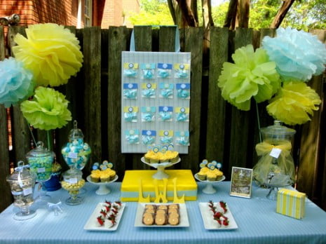 Outdoor Baby Shower Table Decorations