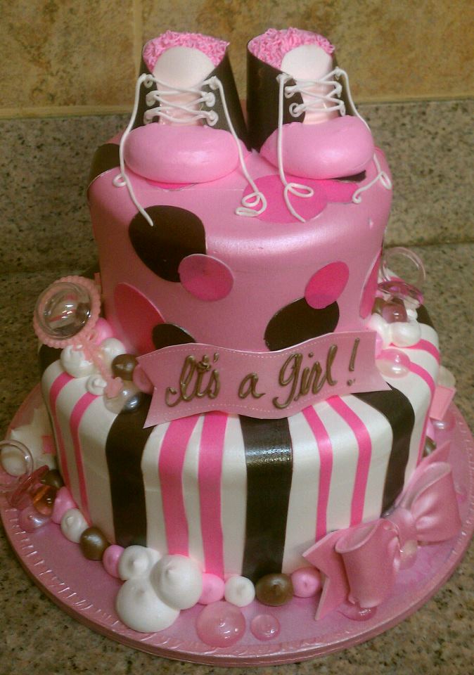 Pink Baby Shower Cakes For Girls