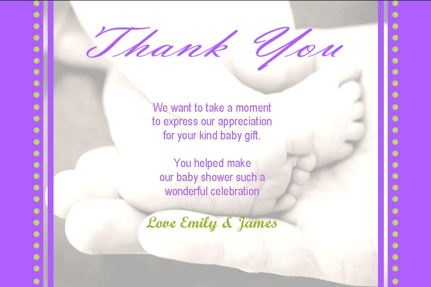 thank you note wording for baby gift