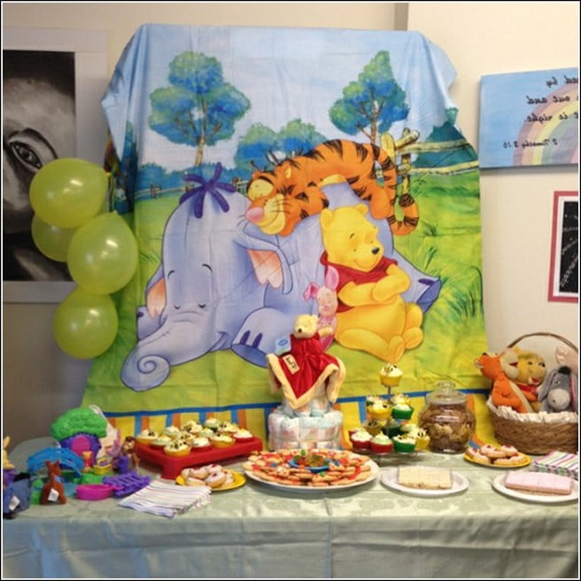 winnie the pooh baby shower tablecloth