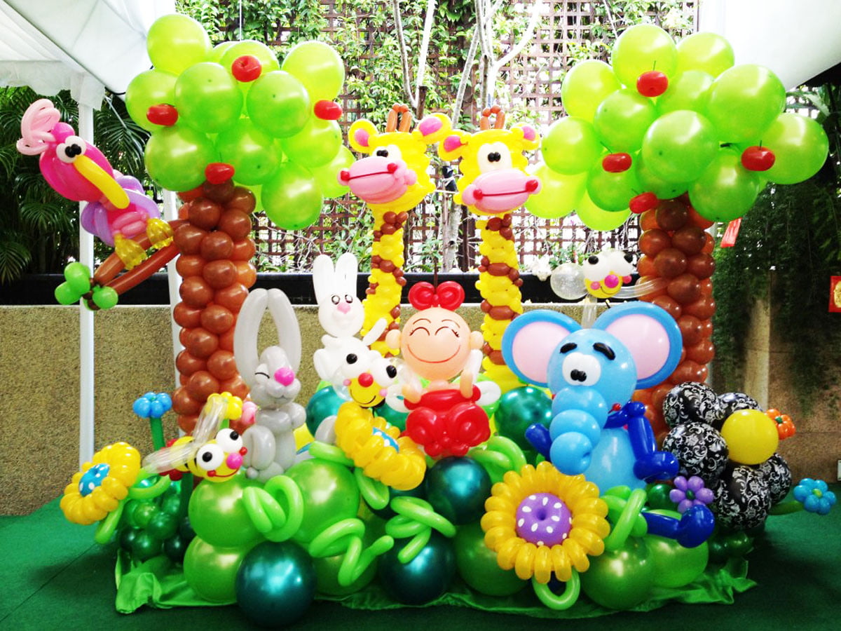 Animal Balloon Garden Baby Shower Decoration Ideas