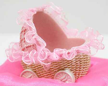 Baby Carriage Basket For Girl Baby Shower