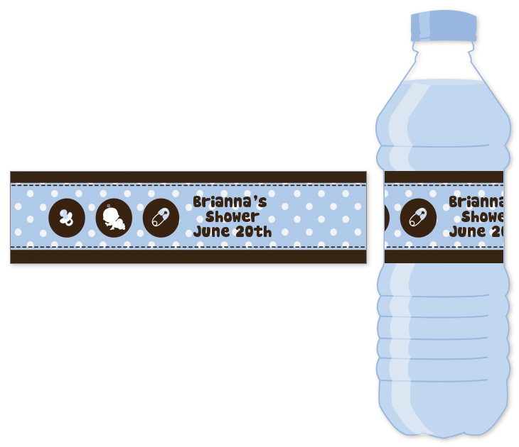 Baby Shower Water Bottle Labels Examples
