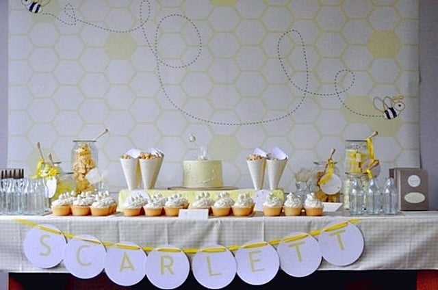 Bee Themes For Gender Neutral Baby Shower Decoration Ideas