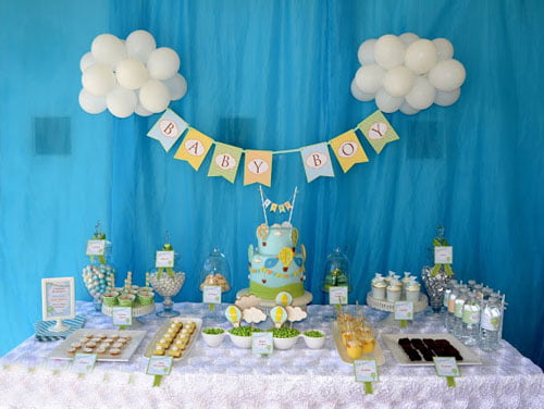 Blue Sky Baby Shower Decoration For Baby Boys