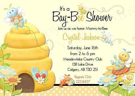 Bumble Bee Baby Shower Invitation Templates