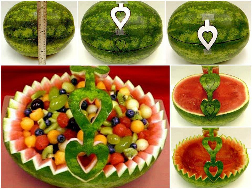 DIY Watermelon Fruit Basket For Baby Shower