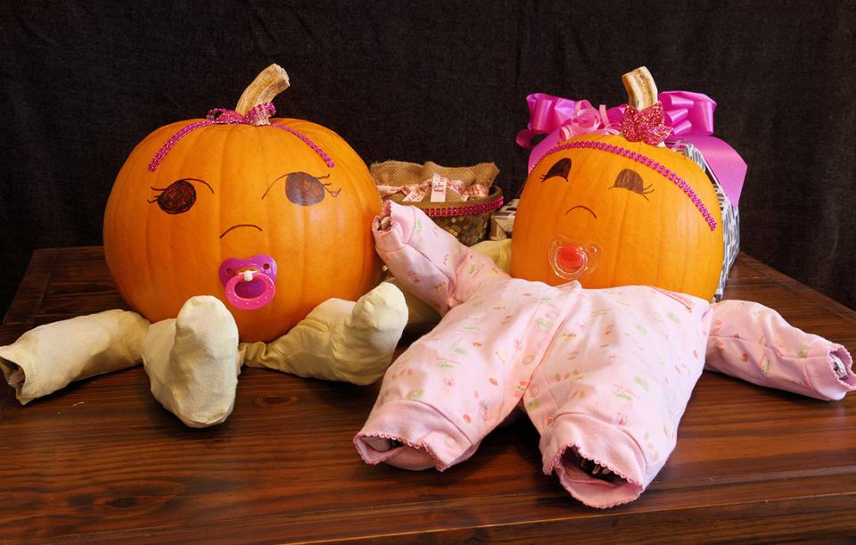 Fall For Halloween Baby Shower Centerpieces