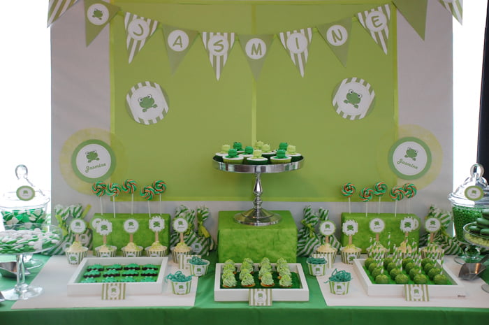 Frog Baby Shower Table Decoration Ideas