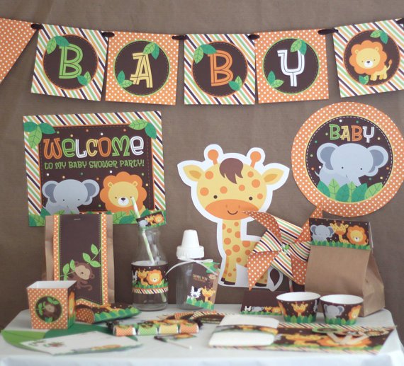 Jungle Safari Animal Baby Shower Decoration