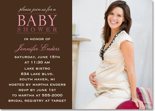 Love Pink Personalized Baby Shower Invitations Templates