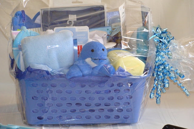 Personaized Baby Shower Gift Basket For Baby Boys