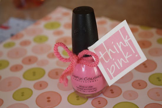 Pink Nailart For Baby Shower Thank You Gifts
