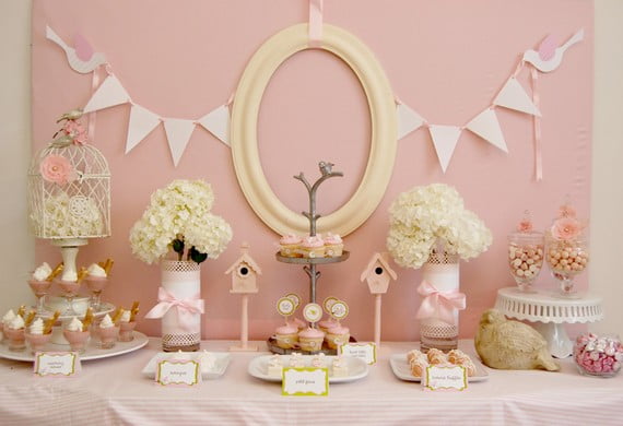 Vintage Theme Decoration For Girl Baby Shower