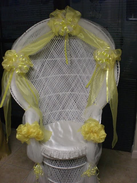 Yellow Baby Shower Chairs Decoration For Neutral Gender