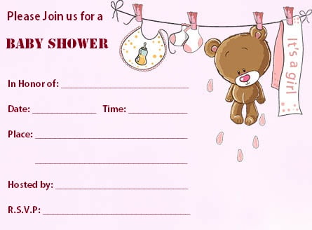 teddy bear baby shower invitations online