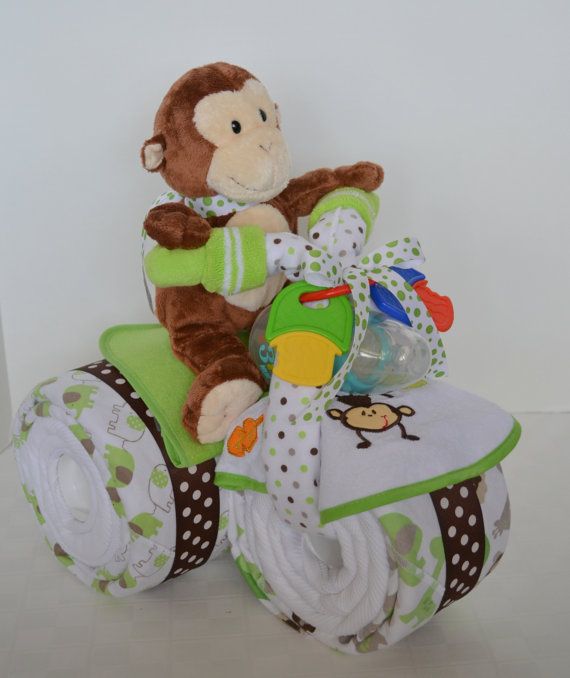 DIY Tricycle Diaper Cakes For Baby Showers