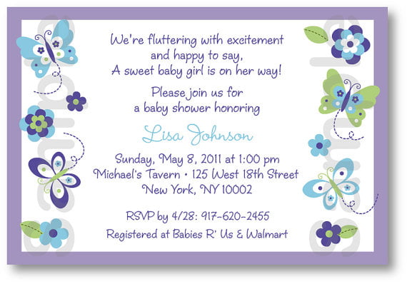 Free Printable Butterfly Baby Shower Invitation
