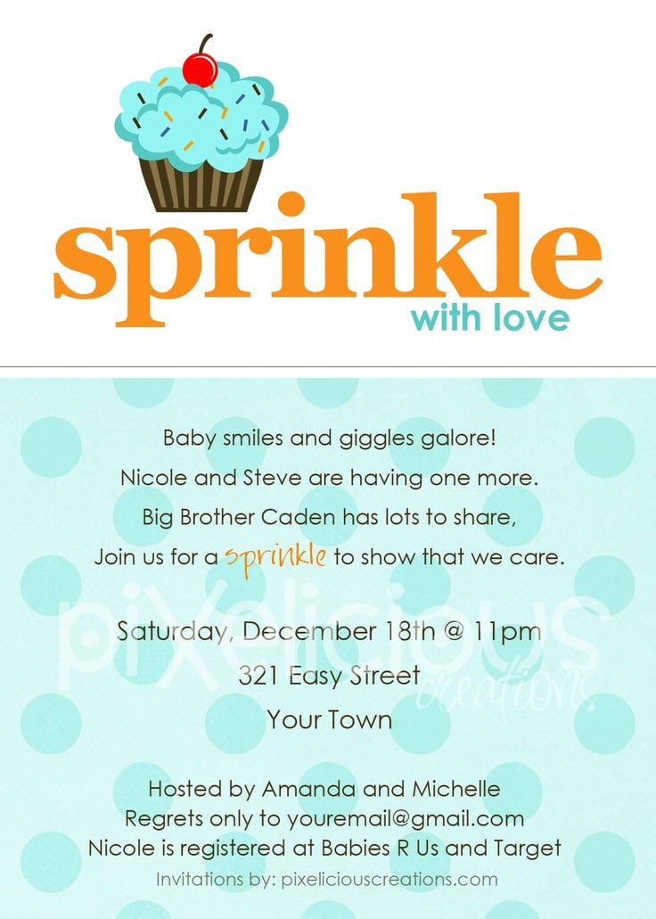 cupcake baby shower invitation wording for a boy