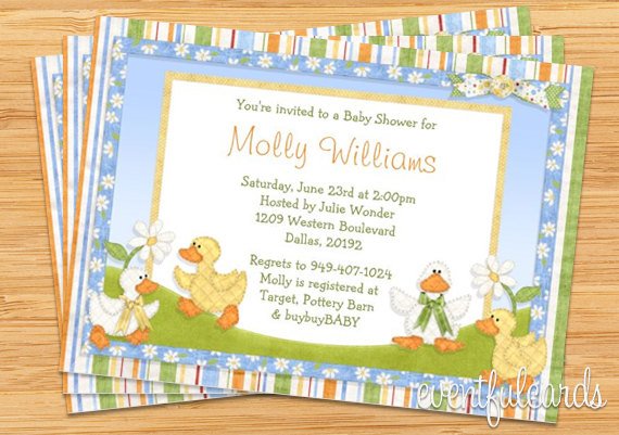 duck baby shower invitations etsy