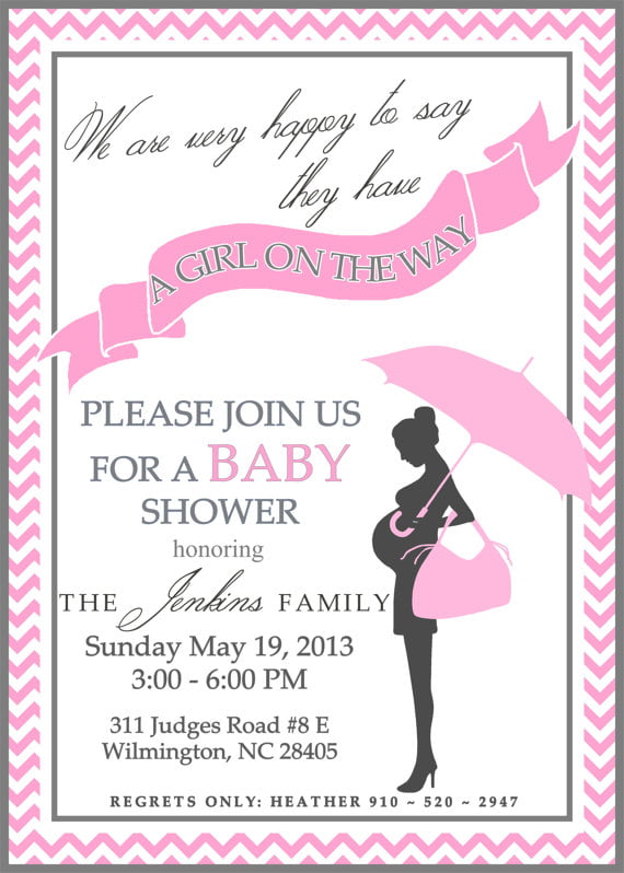 lady order baby shower invitations