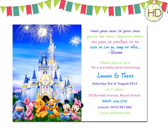 mickey order baby shower invitations