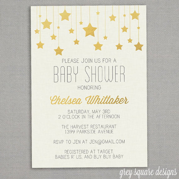 star design your own baby shower invitations