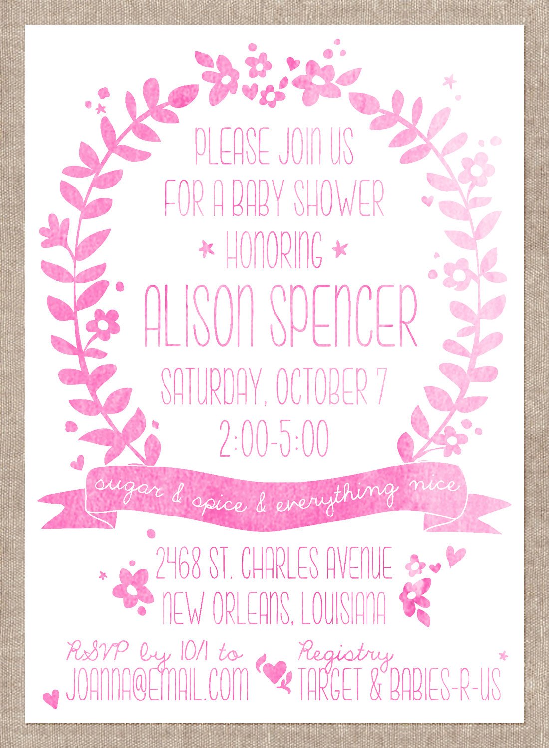 How To Include Registry In Baby Shower Invitation 8