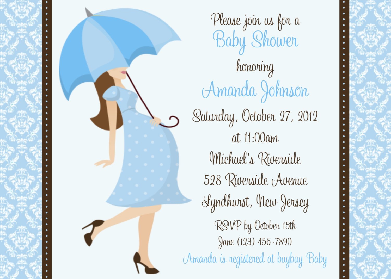 Baby Boy Shower Invitations Wording | FREE Printable Baby Shower Invitations Templates