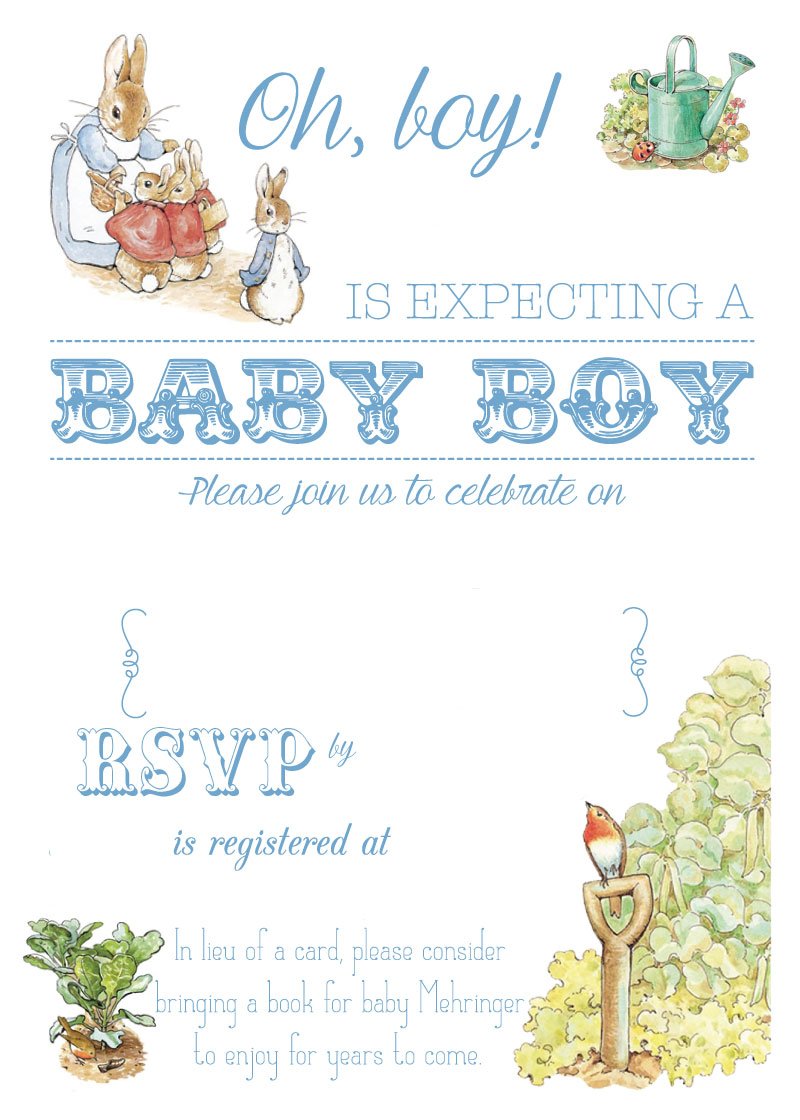 Peter Rabbit Invitation Templates Free