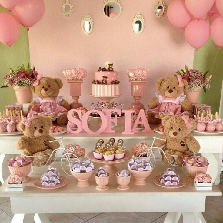 teddy bear baby shower for girl