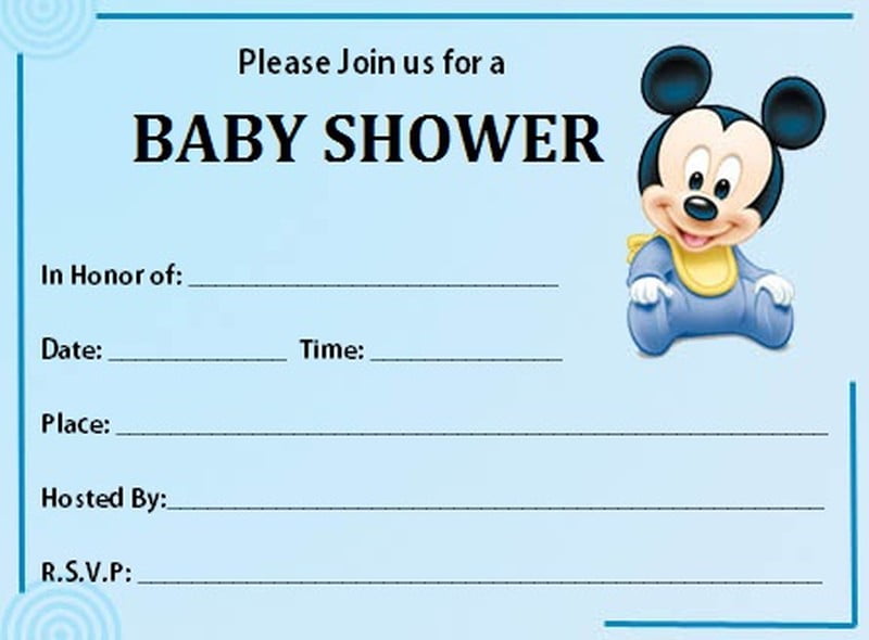 Sample Mickey Mouse Birthday Invitation