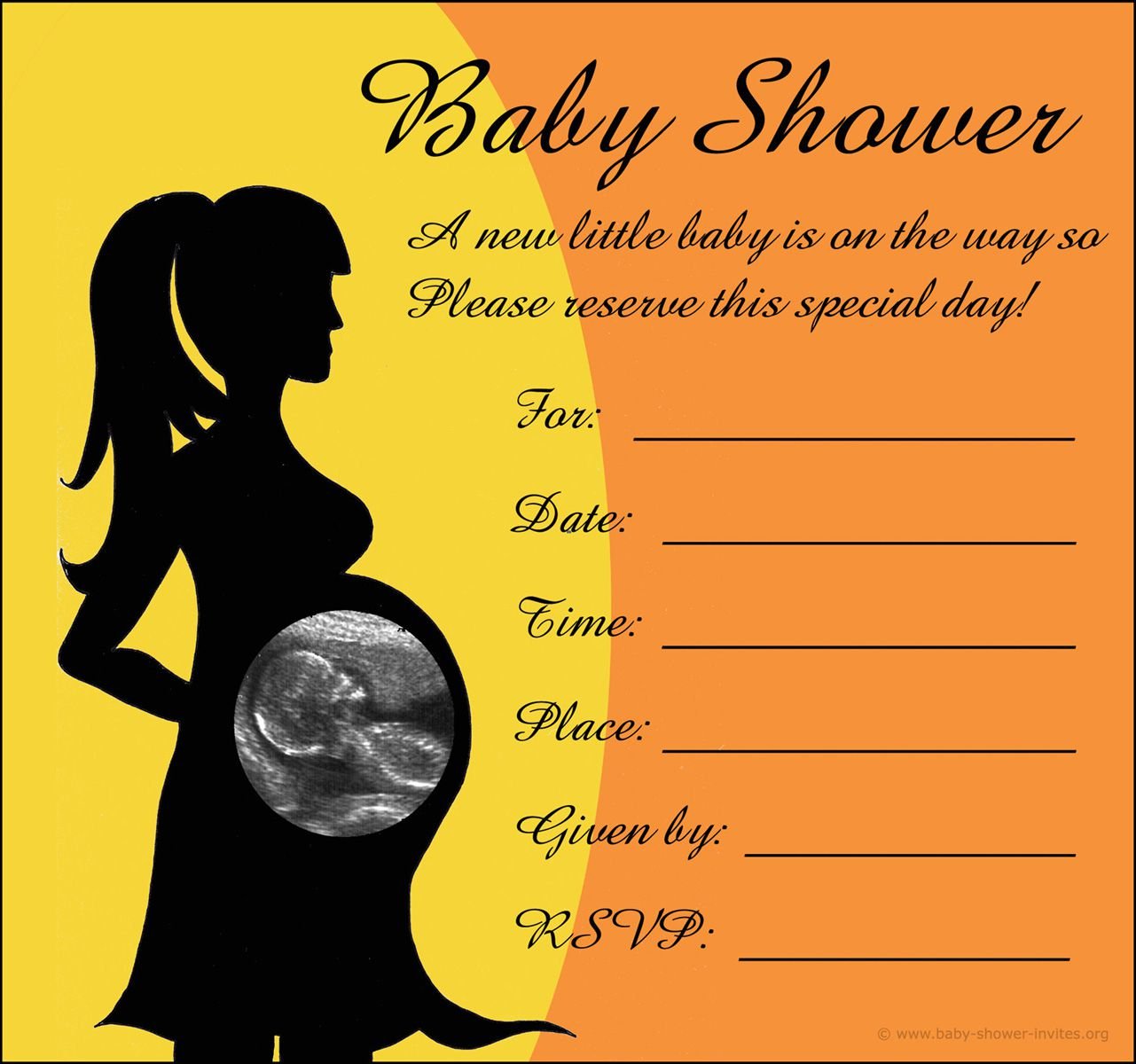 Free Printable Halloween Baby Shower Invitation Template FREE