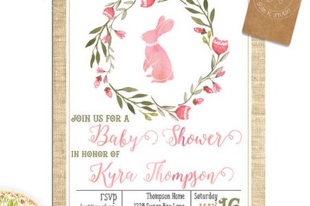 bunny baby shower invitations free