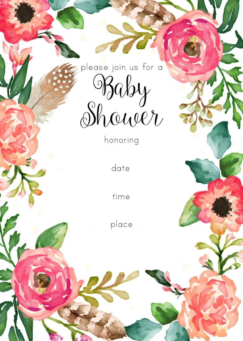 Free Baby Girl Shower Invitation Templates