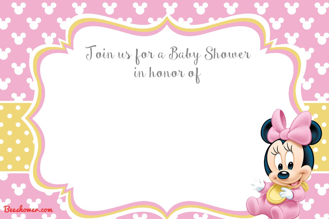 Baby Mickey Mouse Invitation Template Free from www.beeshower.com