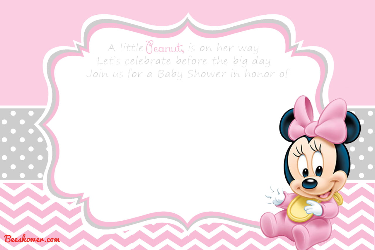 new free printable mickey mouse baby shower invitation