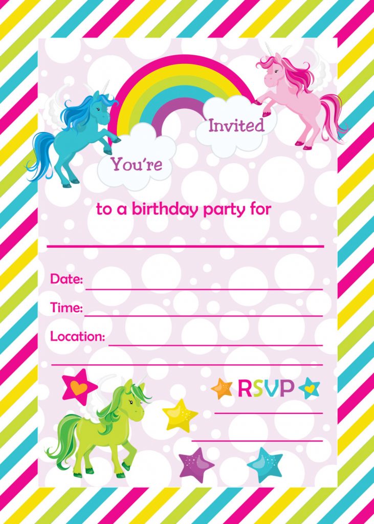 FREE Unicorn Baby Shower Invitation Templates FREE Printable Baby 