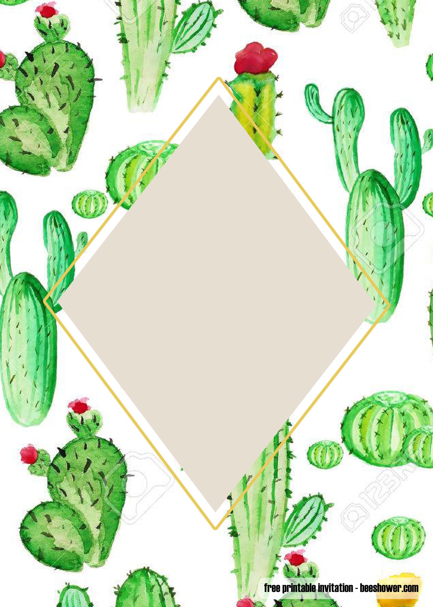 FREE Printable Cactus Baby Shower Invitations FREE FREE Printable Cactus Baby Shower Invitations FREE