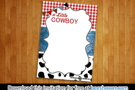 cowboy baby shower invitations